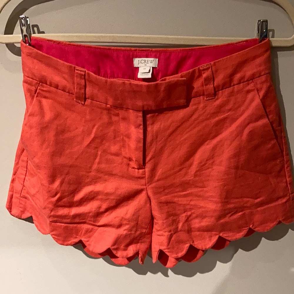 J crew scalloped edge shorts size 00